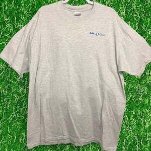 Vintage 90s Dell Computer Promo T-Shirt, Heather Grey, Tech Geek Size XL